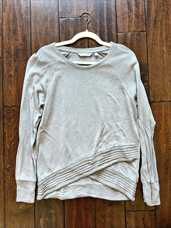 Athleta Tops - Athleta Serenity Criss Cross Sweatshirt Gray Size Small
